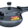 Prestige Deluxe Plus Hard Anodized Aluminium Junior Handi Pressure Cooker, 5 L Outer Lid Pressure Cooker - Black, 5 Liter